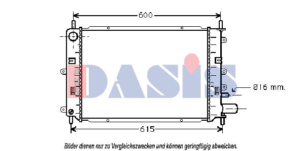 AKS DASIS radiatorius, variklio aušinimas 099297N